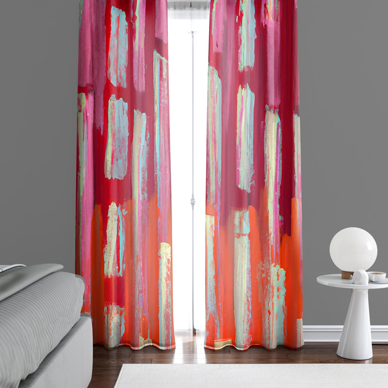 Paire de rideaux semi-transparents en polyester Anndria, L 40 po x L 82 po