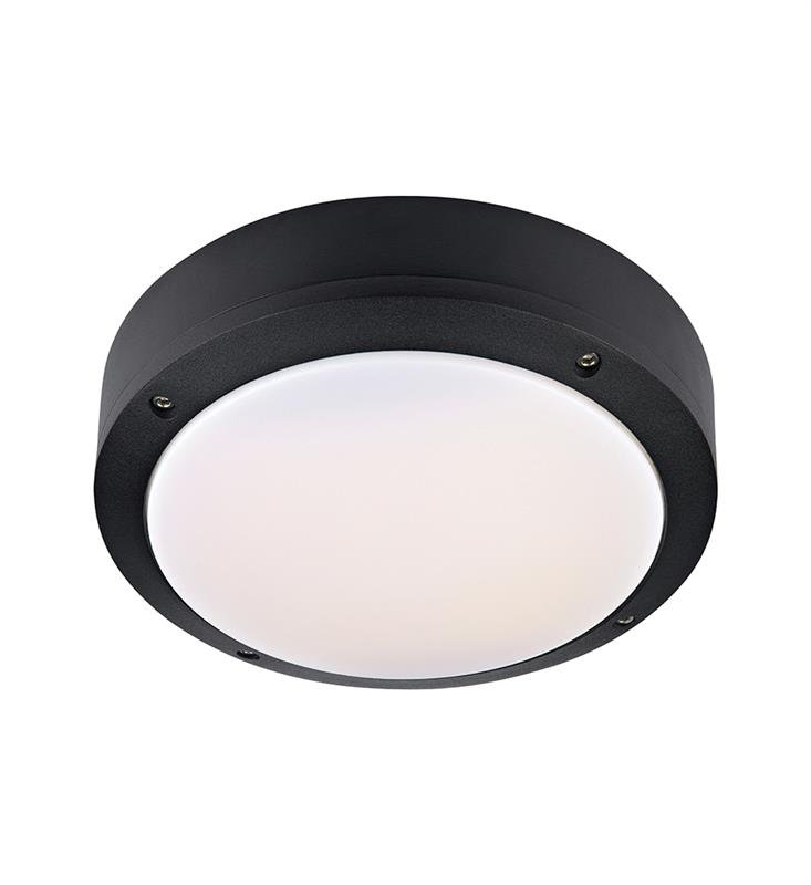 Twombley Integrated LED Outdoor Bulkhead Light, Black