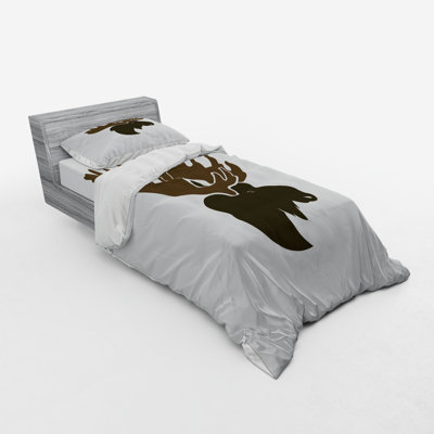 Ensemble de housse de couette Moose Brown