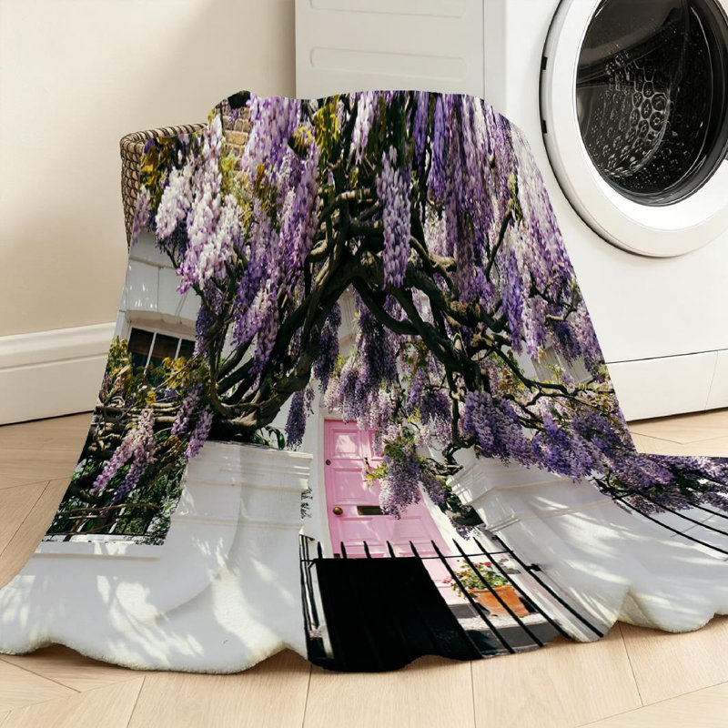 Jeté en molleton jaune ultra doux en flanelle, imprimé d'un seul côté, Throw 50" x 60"