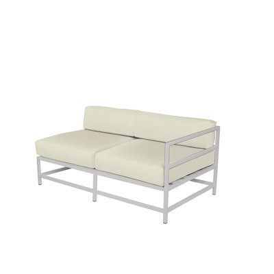 Delano 65'' Wide Metal Loveseat with Cushions