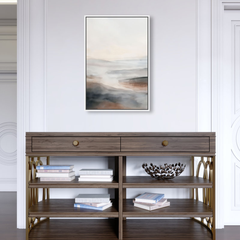 Desert Mirage Canvas Abstract Print by Oliver Gal, Black Frame, 10 x 15, 25"H x 17"W, White Frame