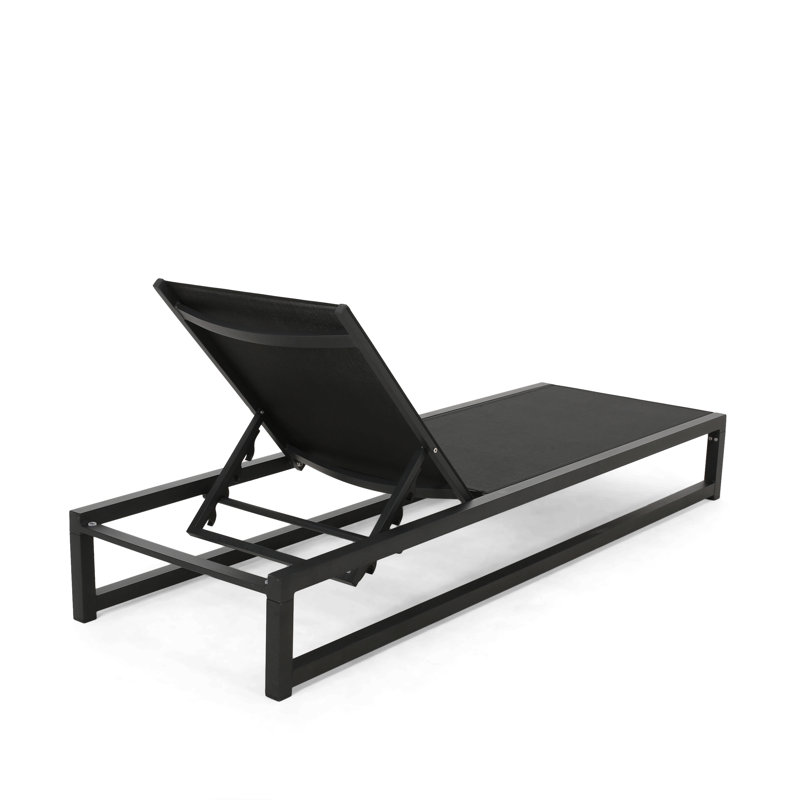 Chaise longue d'extérieur VENISE CHAISE, Noir