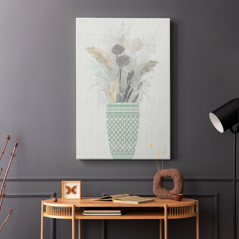 Cattail Arrangement I -Gallery Wrapped Cavas, 27" H x 18" W