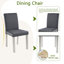 Ensemble de table de salle à manger en bois 5 pièces, ensemble de table de cuisine avec une table carrée et 4 chaises rembourrées, table de salle à manger en bois avec décoration en cristal et ensemble de chaises pour la cuisine, la salle à manger