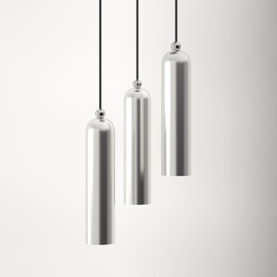 Halle 3 Light Metal Dimmable Pendant