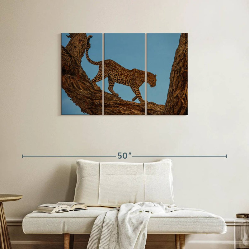 Brampt Leopard Tree Walk, 24" H x 38" W