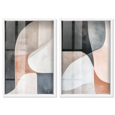 Ensemble d'œuvres d'art abstrait Boho Curved