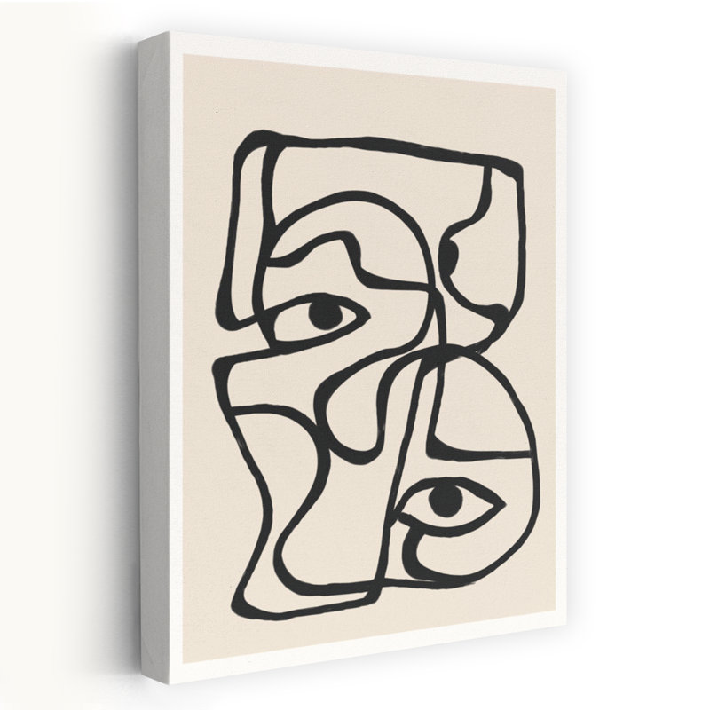 Abstrait, art abstrait mural minimaliste contemporain, H 18 po x l 12 po