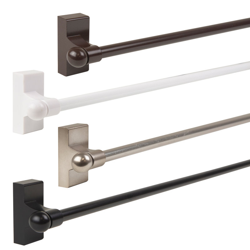 Accessoire de quincaillerie pour rideau auto-adhésif Gervasio, Cacao, 9 à 16 po