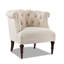 Chaise d'appoint capitonnée, polyester beige ciel neutre-531378605