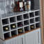 Armoire de rangement cintrée avec casier à vin amovible et tablettes ajustables-797972896