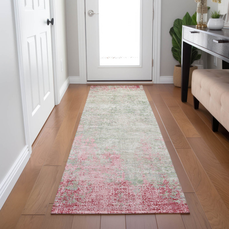 Tapis rectangulaire Aleighna avec envers antidérapant, Tapis de couloir 2 pi 3 po x 7 pi 6 po