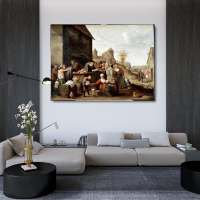 "The Seven Corporal Works of Mercy" by  David Teniers The Younger - Gallery Wrap Canvas Wall Art