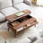 Elevating Center Table Low Table 100% Solid Wood-1843258776-1822765236