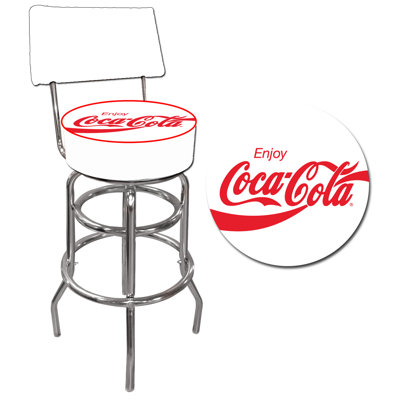 Swivel Upholstered Counter Stool with Metal Frame