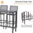 2 - Person Patio Dining Set with Rectangular Table , Cushions Included-387432143-387254661