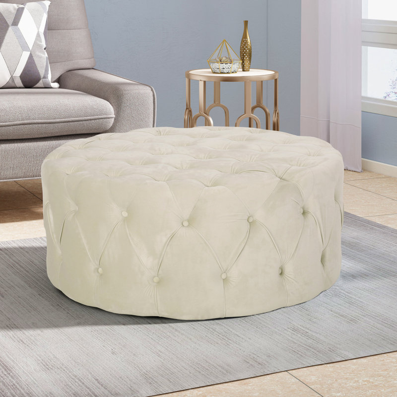 Repose-pieds rond, repose-pieds rond pour la maison, Beige