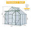 8X6FT-Serre à double porte avec base surélevée et ancrage en aluminium robuste pour cour extérieure en toute saison-112695413