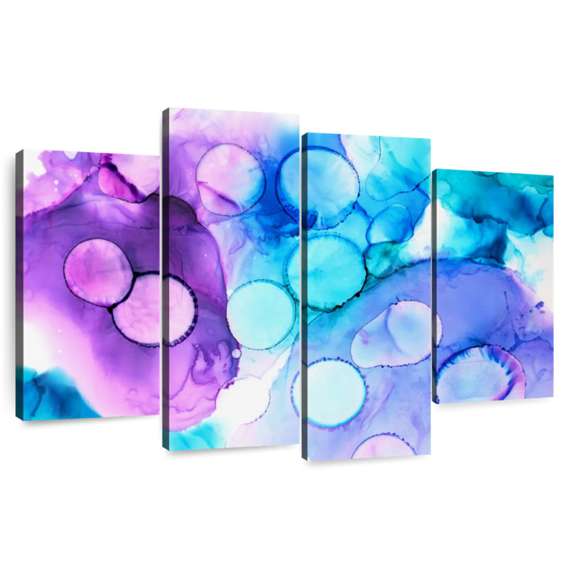 Color Blots Abstract, 32" H x 52" W