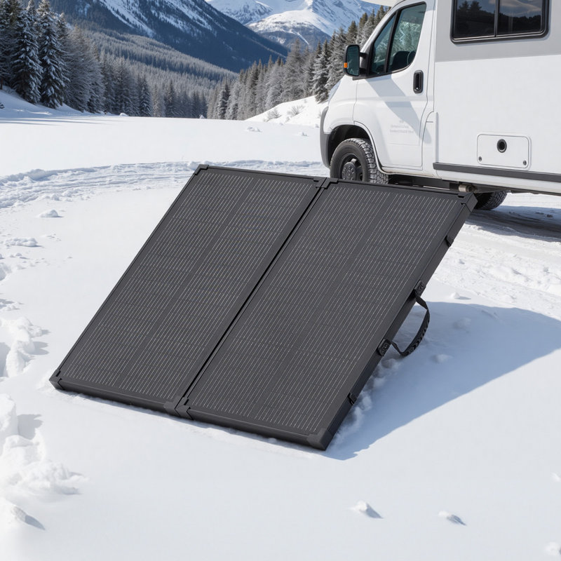 Panneau solaire pliable 100W avec cadre, chargeur de panneau solaire monocristallin portatif de type N 16BB, efficacité de 24%, étanche IP67 avec contrôleur MLI 30A et sortie MC4 pour le camping, la randonnée et les voyages en véhicule récréatif
