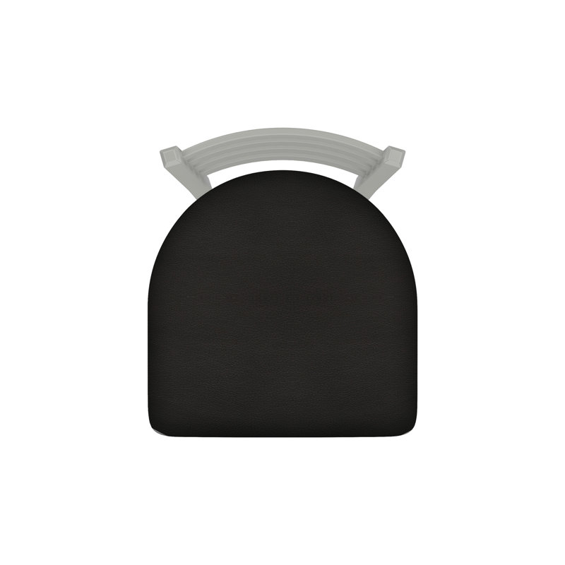 400 Jackie Chair, Anodized Nickel, Vinyl-Canter Espresso