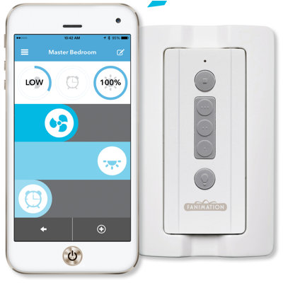 fanSync - Télécommande et récepteur portatifs Bluetooth pour ventilateur de plafond