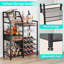 Armoire sur pied avec porte-bouteilles et tiroir en tissu - Support à bouteilles à whisky rétro multi-niveaux pour l'organisation d'un bar à la maison