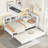 Wooden Twin Daybed with Trundle, Storage, and USB Charging-584460351-584460350