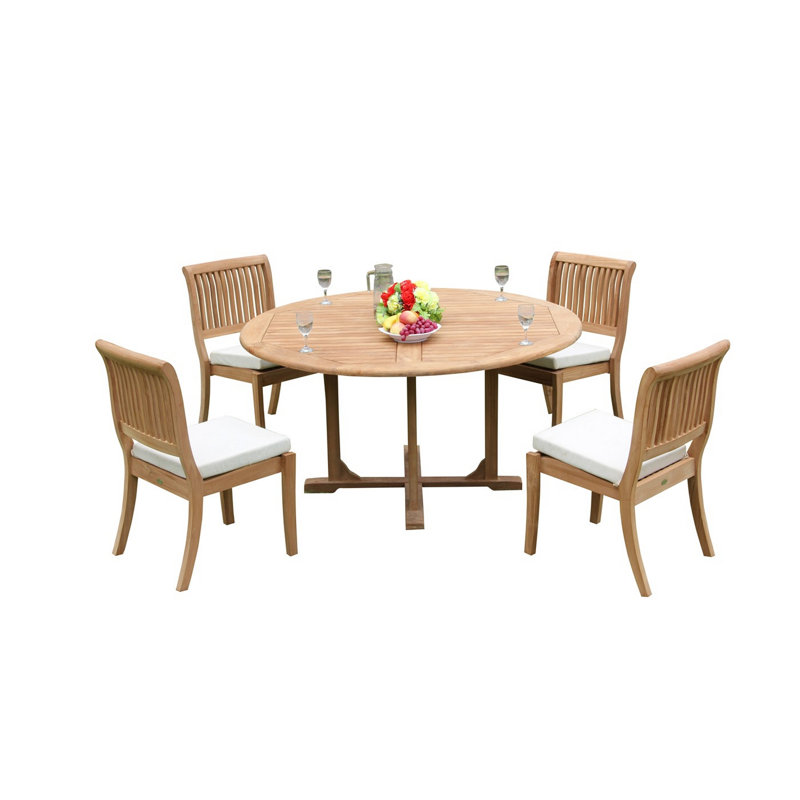Ensemble repas 5 pièces teck Masten