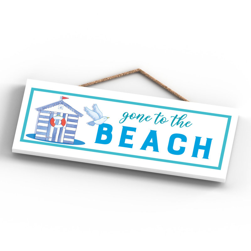Gone To The Beach Seaside Themed Wooden Plaque Wall Décor