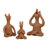 Javarrie Boho Terracotta Pottery Figurine with Meditative Seated Animal Design