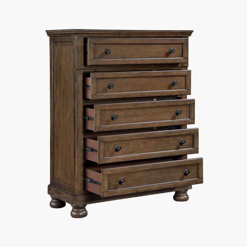 Commode Dianna 40'' L 5 tiroirs, Dark Brown