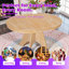 Table de salle à manger extensible de 42 à 58 pouces pour 4 à 6 personnes, table de cuisine avec pieds croisés robustes, aspect bois massif-798897729