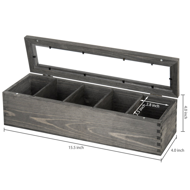 MyGift Wood Tea Box