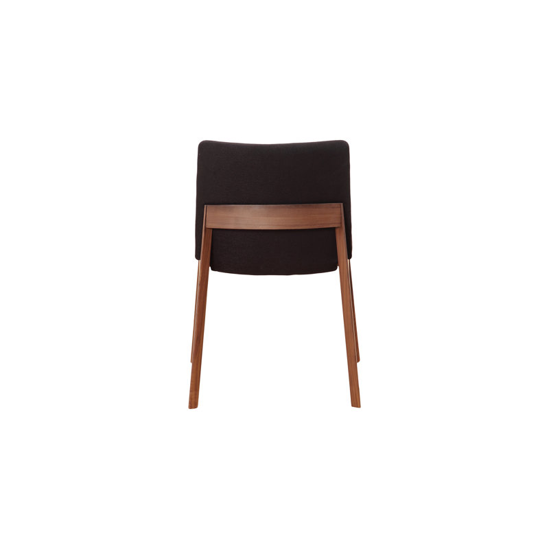 Side Chair in Grey, Black Canvas, Brown