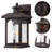 12" H Motion Sensor and Dusk to Dawn Outdoor Wall Lantern (Set of 2)