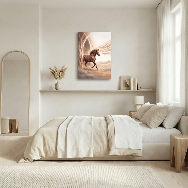 Art mural sur toile brun, H 24 po x l 16 po