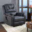 Fauteuil de massage chauffant en cuir véritable-98194843