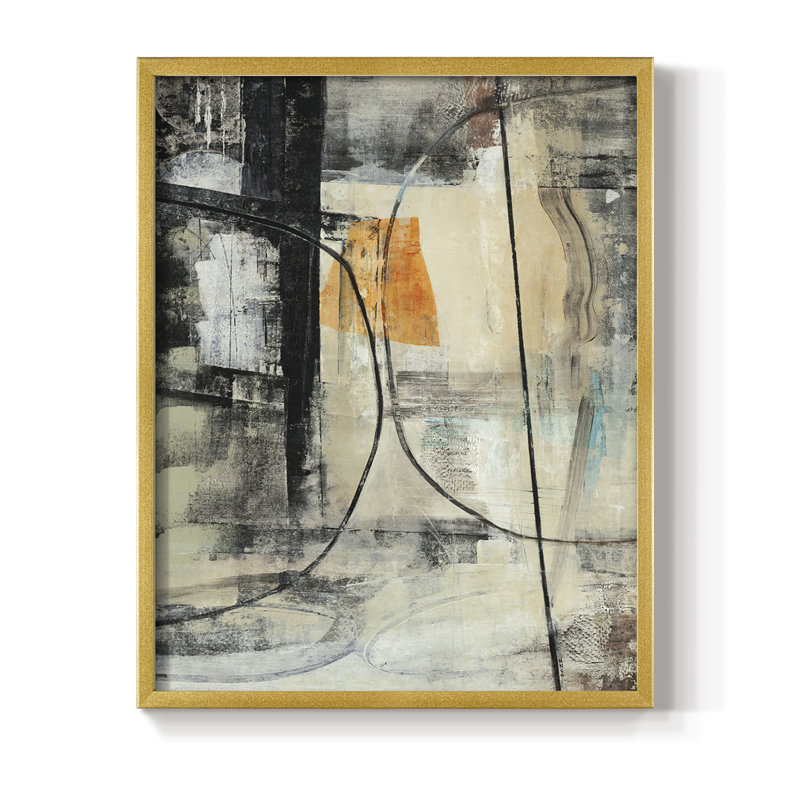 Persistance II, reproduction encadrée - bois massif, H 30 po x l 24 po, Doré