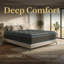 Matelas simple hybride de 12 pouces avec ressorts ensachés individuellement, support ferme moyen, mousse à mémoire de forme certifiée CertiPUR-US, noir et bleu-763333109