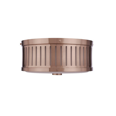 Livingston 3 Light Flushmount in Satin Brass