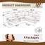 Modular 109.5" Sectional Sofa with Soft Cushions-983840940