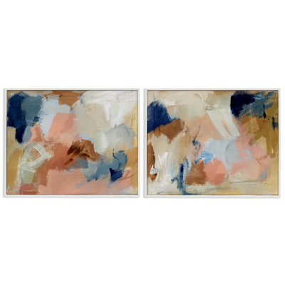 «Stupell Industries Energetic Rustic Abstractions», ensemble de 2 estampes numériques par Victoria Barnes