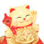Fortune solaire mignonne en plastique Lucky Cat