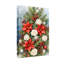 Arrangement floral de Noël avec poinsettias et roses-346720849
