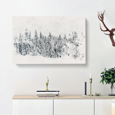 Points Of The Trees Watercolour - Wrapped Canvas Print