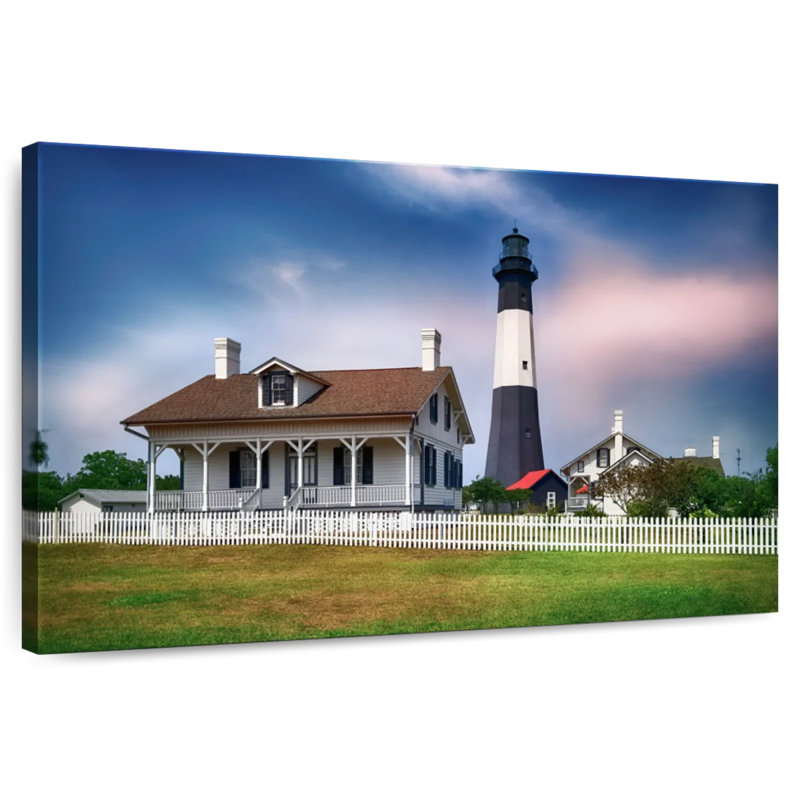Harpa Tybee, phare de l'île, plage de Savannah, H 24 po x l 36 po