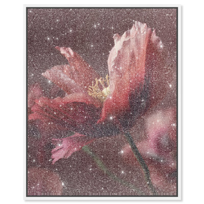 Merlot Blush Blossom II Floral & Botanical Canvas Print by Oliver Gal, Black Frame, 16 x 20