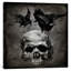 «Skull with Crows», impression sur toile-20920193-73088137-73088136